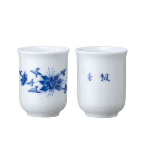 賀木堂,品酒杯,藍中華花,Liquor Cup