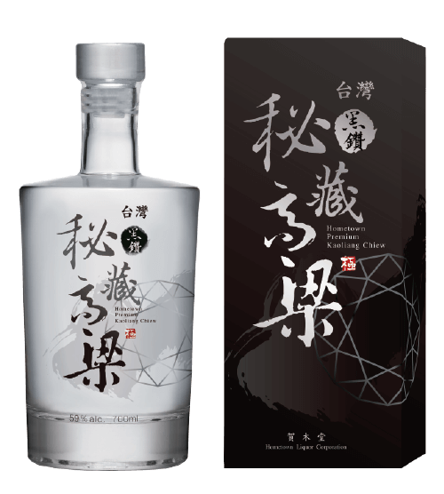賀木堂,台灣黑鑽秘藏高粱酒 59° ,Hometown Premium Kaoliang Chiew -Black Diamond ver. 59°
