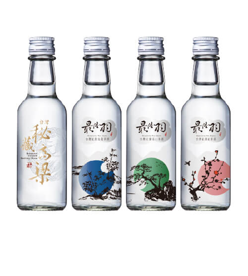 賀木堂,50ml組合酒,Hometown Oolong Tea Liquor, Classic Black Tea Liquor, High-Mountain Tea Liquor, and Kaoliang Chiew Set